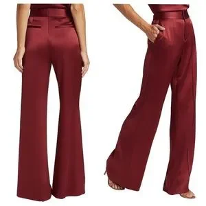 Pantalon Flare Alice + Olivia Shavon Taille 2 - Haute Taille, Fente Côté, Neuf Avec étiquette